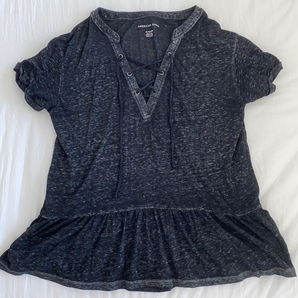 American Eagle Criss Cross Flowy Tee